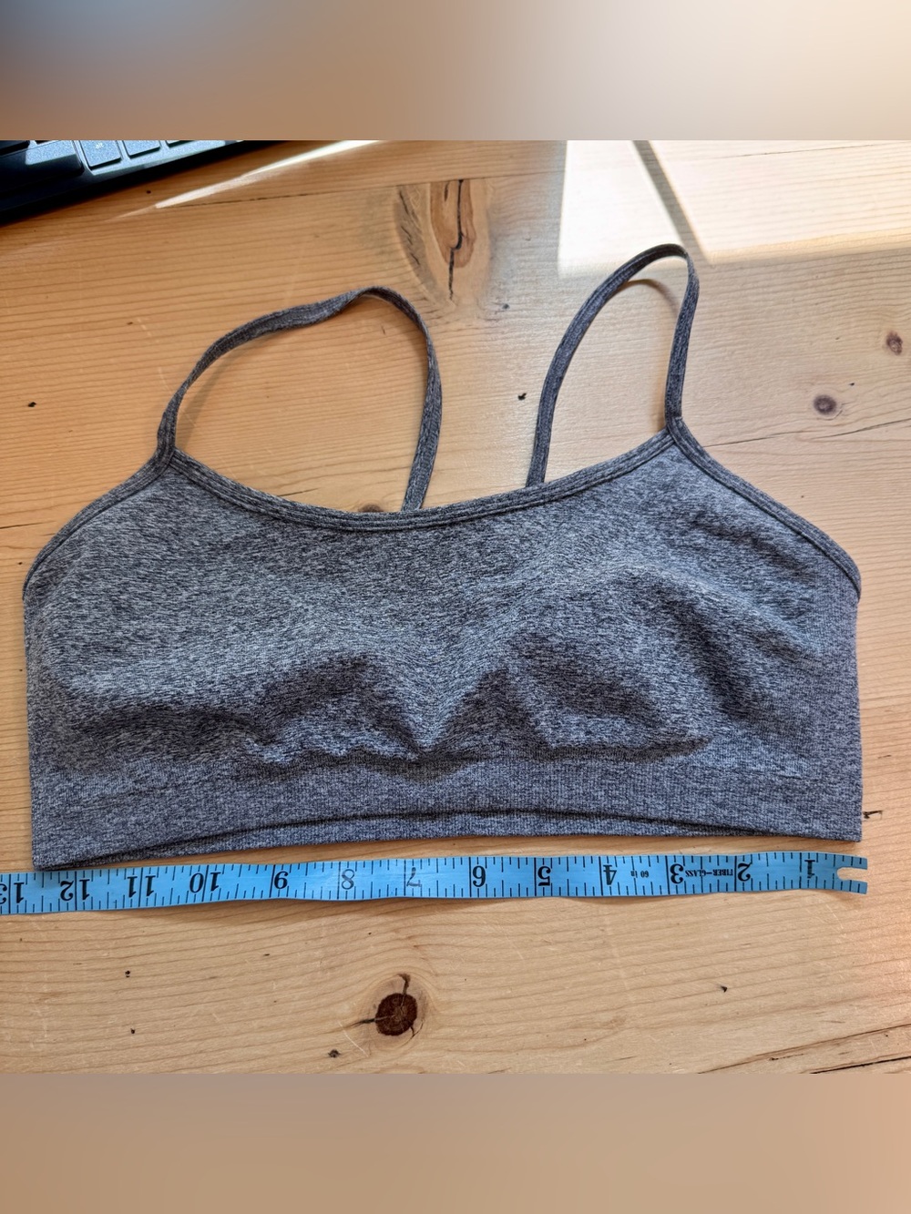 Spilts 59 Bralette Thin Straps Heather Grey Seamless EUC Women Large Pickleball - Picture 5 of 7